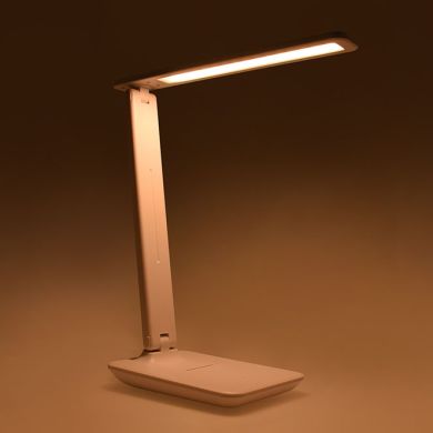Flexo serie MOBIL 5W LED 3000-4000-6500K, con base de carga para movil en blanco.
