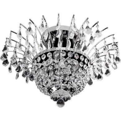 Plafond CONCÊNTRICO 6xE14 H.40xD.56cm Chrome