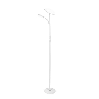 Candeeiro de pé LAGOS com braço de leitura 15+10W LED 4000K 1140+750lm Alt.174xD.24cm branco