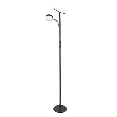 Floor Lamp LAGOS with reading arm 15+10W LED 4000K 1140+750lm H.174xD.24cm black