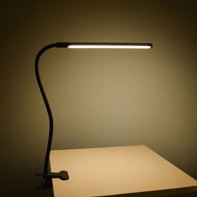 Table lamp  OFFICE 7W LED 4000K with clip H.70xD.2,3m in black