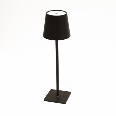 Candeeiro de mesa NIGHT LED CCT (3cores) c/intensidade luz regulável, c/bateria recarregável preto