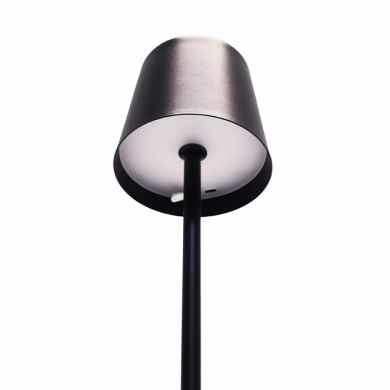 Candeeiro de mesa NIGHT LED CCT (3cores) c/intensidade luz regulável, c/bateria recarregável preto