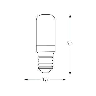 Lâmpada E14 (fino) NL LED 4W 3000K 400lm 360°-A+