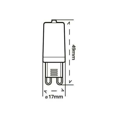 Bombilla G9 NL LED Regulable 2.5W 3000K 220lm 360° - A+