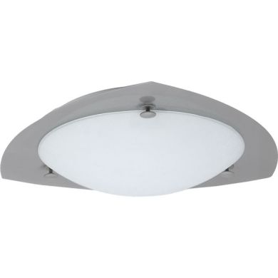 Plafond CURITIBA triangular 2xE27 H.7xD.38cm Satin Nickel