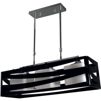 Ceiling Lamp CEPHEUS 3xE27 L.64xW.22xH.Reg.cm Acrylic Black