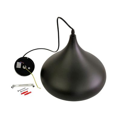 Pendant Light BONN 1xE27 H.Reg.xD.30cm Black/Gold