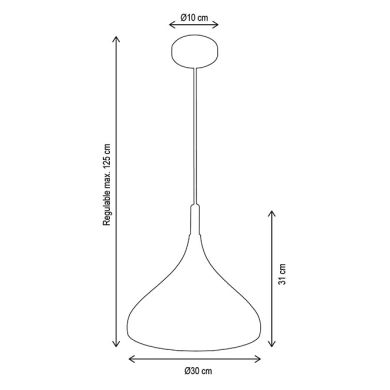 Suspensão COLONIA D.30cm 1xE27 em metal rosa