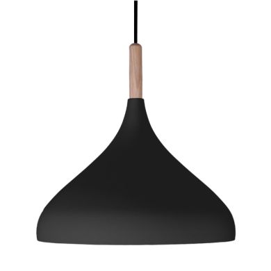 Suspensão BAVIERA D.30cm 1xE27 em metal preto