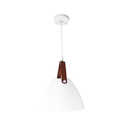 Pendant light RHIN D.25cm 1xE27 in white metal