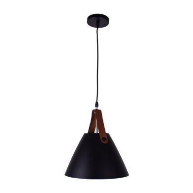 Pendant light RHIN D.25cm 1xE27 in black metal