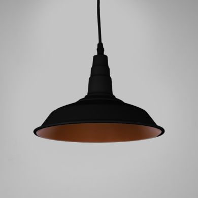 Pendant light KIEL D.25cm 1xE27 in black metal