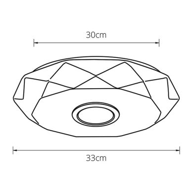 Plafón TRITON D.33cm 18W LED reg., RGB y 3000-4000-6000K, APP y altavoz blanco