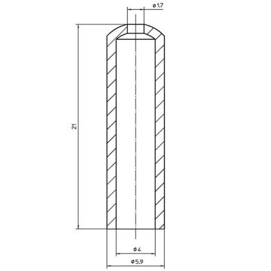 Pendolo cilíndrico branco para interruptor de fio, em resina termoplástica