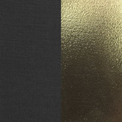 Tela PERCALINE 35 preta/METAOR dour. brilh. 140cm