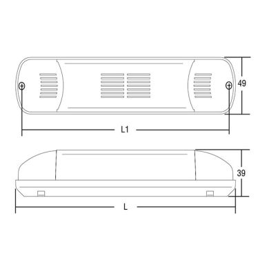 Constant voltage plug-in led driver AC/AC 12V 30-150W, in plastic