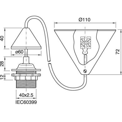 Frame for Pendant Light PN 1xE27 H.Reg.xD.11cm Transparent (024459)