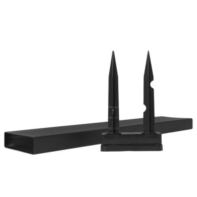 Pillar column for ARDENA solar wall light L.11.4xW.5.6xH.51.3/64.4cm black