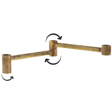 Articulated arm for floor lamp L.30xW.2,3xH.4,2cm, in raw brass