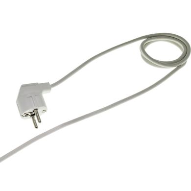 Extensão eléctrica 3,0m fio 3x0,75mm² branco, ficha Schuko 2P+T branca