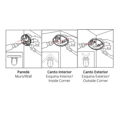 White infrared (IR) movement sensor IP65, detection angle of 240º, in PC with UV protection