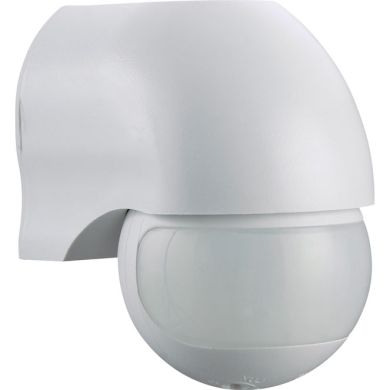 White infrared (IR) movement sensor IP44, detection angle of 180º, in PC with protection UV