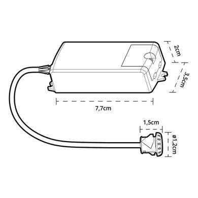 Sensor de movimento IR branco IP20, ângulo de detecção 30, em PC com protecção UV