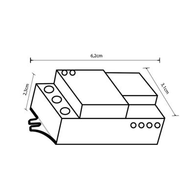 White microwave motion sensor IP20, detection angle 180º/360º, in PC with UV protection