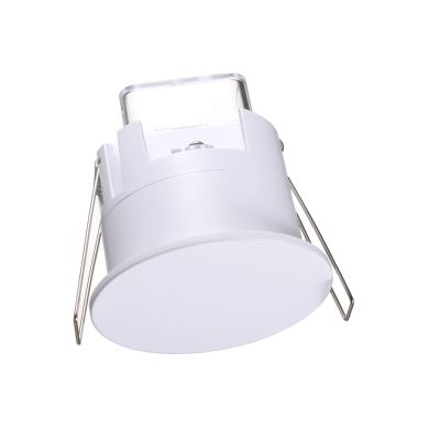 Sensor de movimiento por microondas de presencia real, blanco IP65, c/ángulo de cobertura 360º, PC