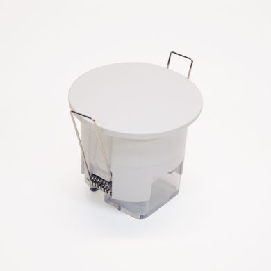 Sensor de movimiento por microondas de presencia real, blanco IP65, c/ángulo de cobertura 360º, PC
