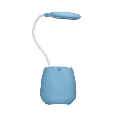 Flexo serie SPEAKER 5W LED 6500K, regulable, bluetooth, altavoz, bateria, azul