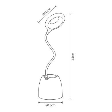 Table lamp SPEAKER 5W LED 6500K dimmable with bluetooth speaker, battery, blue
