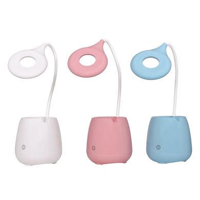 Flexo serie SPEAKER 5W LED 6500K, regulable, bluetooth, altavoz, bateria, rosa