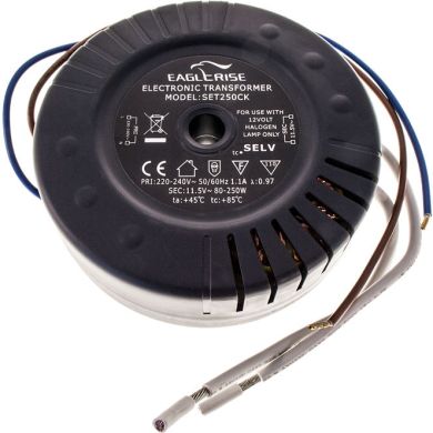 Transformador de tensão constante AC/AC 12V 80-250W, em plástico