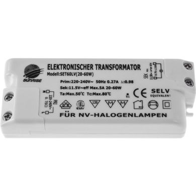 Transformador de tensión constante AC/AC 12V 20-60W, en plastico