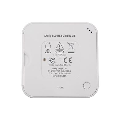 Shelly H&T Gen3 Matte White — Sensor de temperatura y humedad, Wi-Fi + Bluetooth