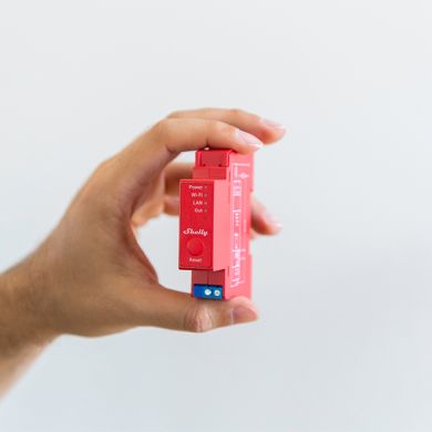 Shelly Pro 1PM — 1-channel relay for DIN rail 16A with metering, Wi-Fi + Bluetooth + LAN