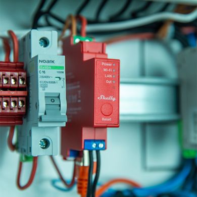 Shelly Pro 1PM — 1-channel relay for DIN rail 16A with metering, Wi-Fi + Bluetooth + LAN