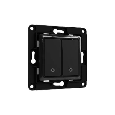 Shelly Wall Switch 2 Buttons Black — Switch Body for Shelly Gen3 Modules
