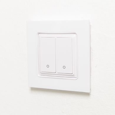 Shelly Wall Switch 2 Buttons White — Switch Body for Shelly Gen3 Modules