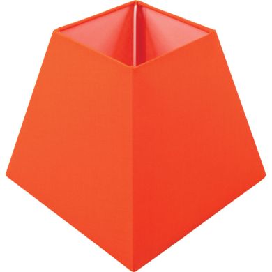 Lampshade IRLANDES square prism large with fitting E27 L.22xW.22xH.18,5cm Orange