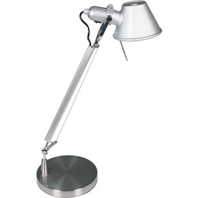 Table Lamp SHARP articulated 1xE27 L.21xW.31xH.64cm Grey/Satin Nickel