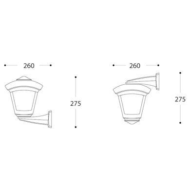 Wall Lamp ROBY 1xE27 IP55 L.20xW.26xH.27,5cm white resin