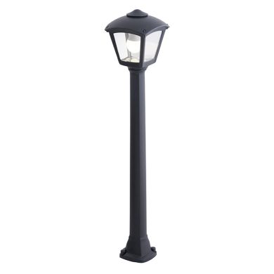 Pillar ROBY 1xE27 8,5W CCT (3colors) switch IP55 L.20xW.20xH.94,5cm black resin