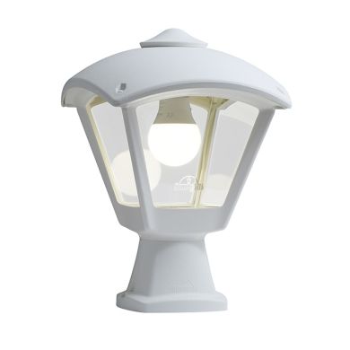 Farola DARIO 1xE27 IP55 L.24xAn.24xAl.35cm resina blanca