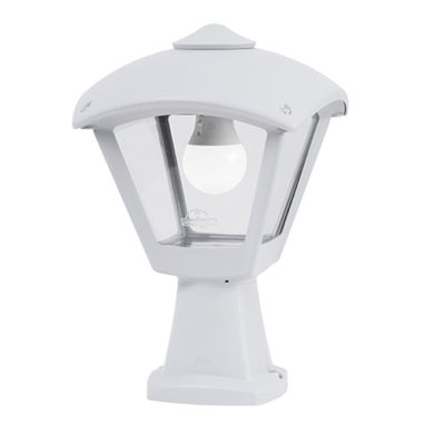Farola DARIO 1xE27 IP55 L.24xAn.24xAl.35cm resina blanca