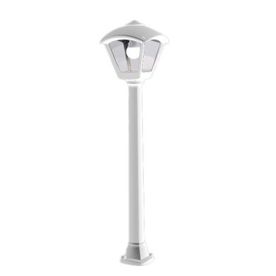 Pillar DARIO 1xE27 8,5W CCT (3colors) switch IP55 L.24xW.24xH.97,5cm white resin