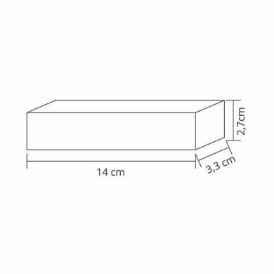 Transformador de tensión constante AC/DC 12V 36W 14x3,3x2,7cm, en metal