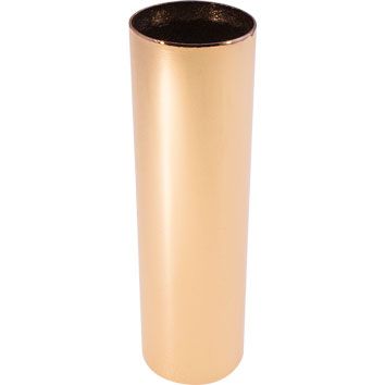 Tubo para suporte de vela Alt.8,5xD.2,55cm, em ferro dourado